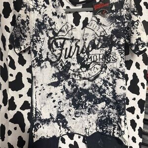 Affliction Black and White Graphic Tee